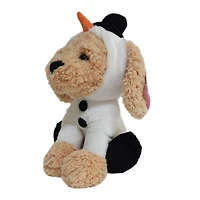 HOLIDAY TIME PLUSH SNOWMAN DOG 9.5INCH