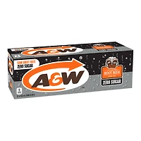 A&W Zero Sugar Root Beer® 355mL Cans, 12 Pack