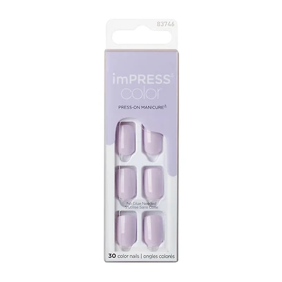 KISS ImPRESS Color - 30 faux ongles, courts Gel en minutes