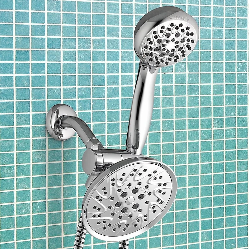 Système de douche 2 en 1 à 6 + 1 modes de Waterpik PowerSpray VFC-133-653, chrome