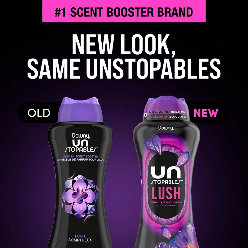 Downy Unstopables In Wash Scent Booster Beads, Lush Scent, Laundry Beads for Odour Protection, Downy Scent Booster Beads, Laundry Scent Boosters, 379G