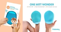 Frida Baby - DermaFrida The Bath Mitt - Baby Infant Toddler Antibacterial Silicone Bath Mitt, Body Bath Brush, Quick Drying Toddler Silicone Body Bath Brush Quick-Dry, Bacteria-Resistant Replacement t