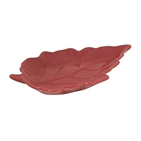 WAY TO CELEBRATE STONEWARE SHAPED LEAF PLATE<br>