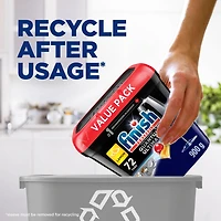 Finish® Quantum Ultimate® Lemon Lessive en dosettes pour lave-vaisselle, pas besoin de pré-sinse, pour un nettoyage en profondeur et une brillance étincelante, 72 comprimés