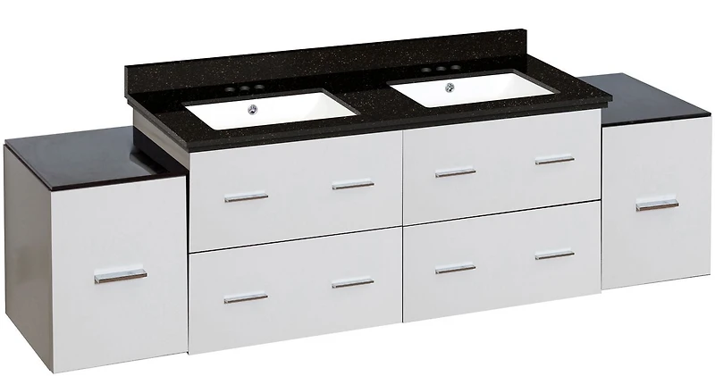 American Imaginations 74-in. W Vanity Set White AI-19057