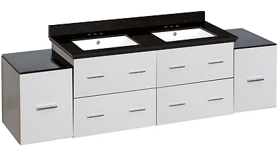 American Imaginations 74-in. W Vanity Set White AI-19057