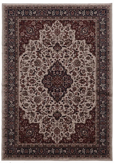 Tapis Emerald Sanlin rouge & ivoire de 5 pi x 7 pi