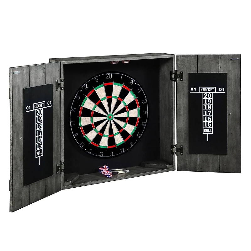 Hathaway Drifter Solid Wood Dartboard & Cabinet Set