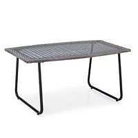 Table en osier pour patio Pebbleton Mainstays - Gris Osier tissé à la main