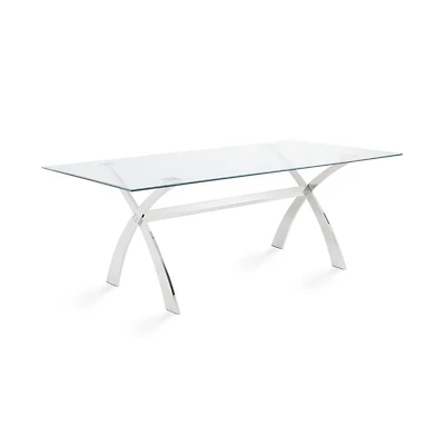 Home Gear Table à manger avec pieds doubles en "X"