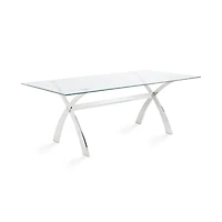 Home Gear Table à manger avec pieds doubles en "X"
