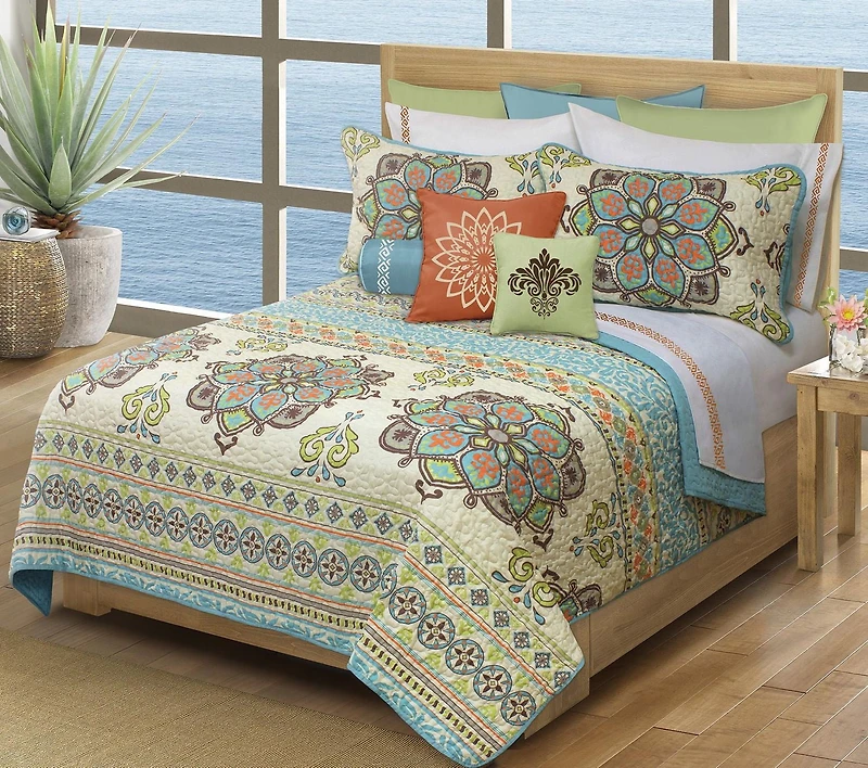 Ens. courtepointe Safdie & Co. de la collection Home Deluxe à 100 % polyester multicolore