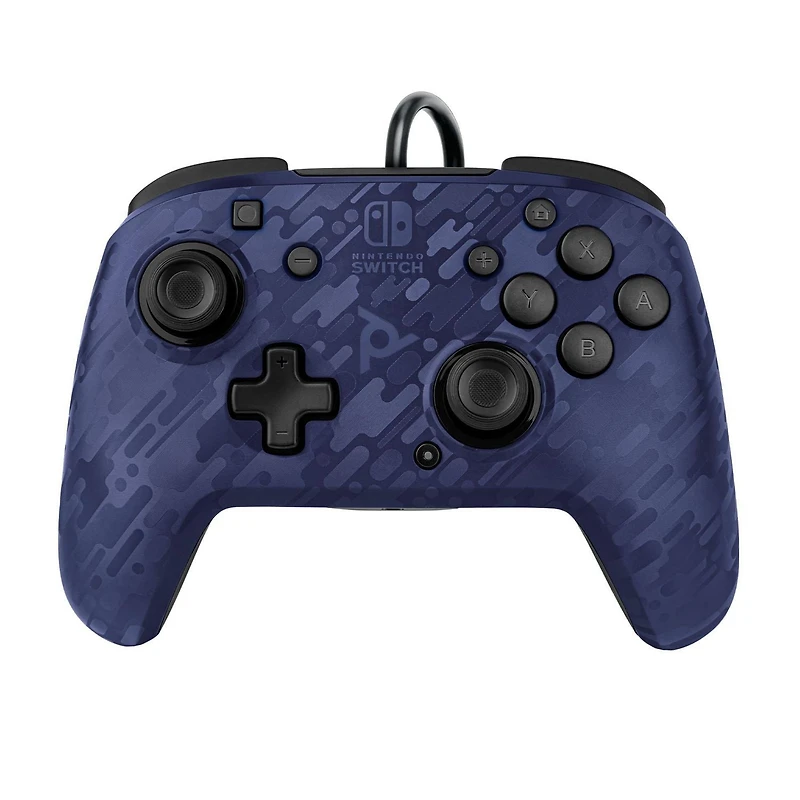 Faceoff™ Deluxe+ Audio Wired Controller: Blue Camo, Nintendo Switch