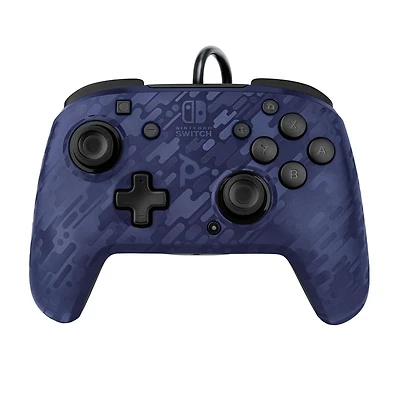 Faceoff™ Deluxe+ Audio Wired Controller: Blue Camo, Nintendo Switch
