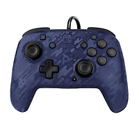 Faceoff™ Deluxe+ Audio Wired Controller: Blue Camo, Nintendo Switch