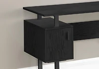 Monarch Specialties Computer Desk, Home Office, Laptop, Storage, 48"l, Work, Metal, Laminate, Black, Contemporary, Modern