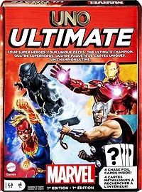 UNO Ultimate Marvel Card Game with 4 Collectible Foil Cards