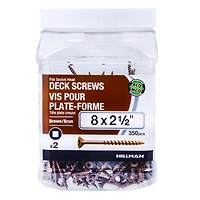 VIS À PLAT # 8X2 1/2 PLAT SOC UNC - BRUNE