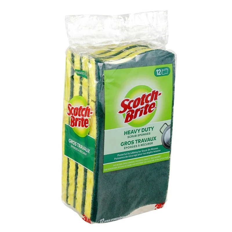 Scotch-Brite Heavy Duty Scrub Sponge, 12-Count