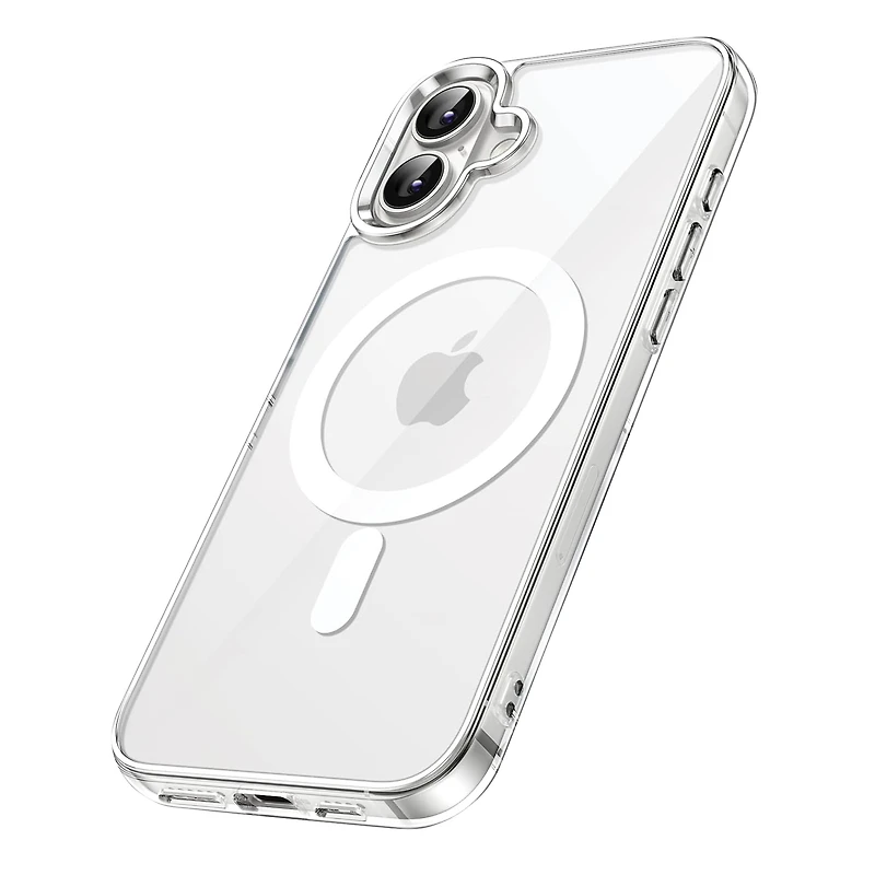 onn. Étui transparent à coque dure pour téléphone iPhone 16 Plus, compatible avec Magsafe, résistant aux rayures Résistant avec une protection contre les chutes de 1,8 m (6 pi)
