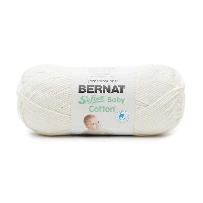 Bernat® Softee® Baby Cotton™ Yarn, Cotton-Acrylic #3 DK, 4.25oz/120g, 254 Yards
