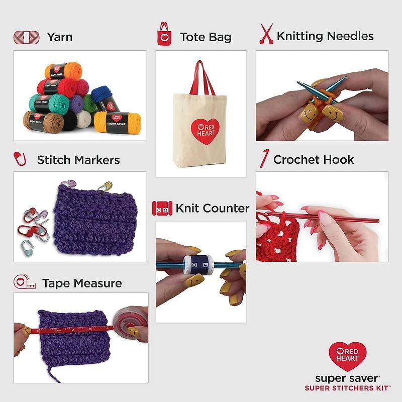 "Red Heart® Kit de Super Points de Couture Super Saver®"