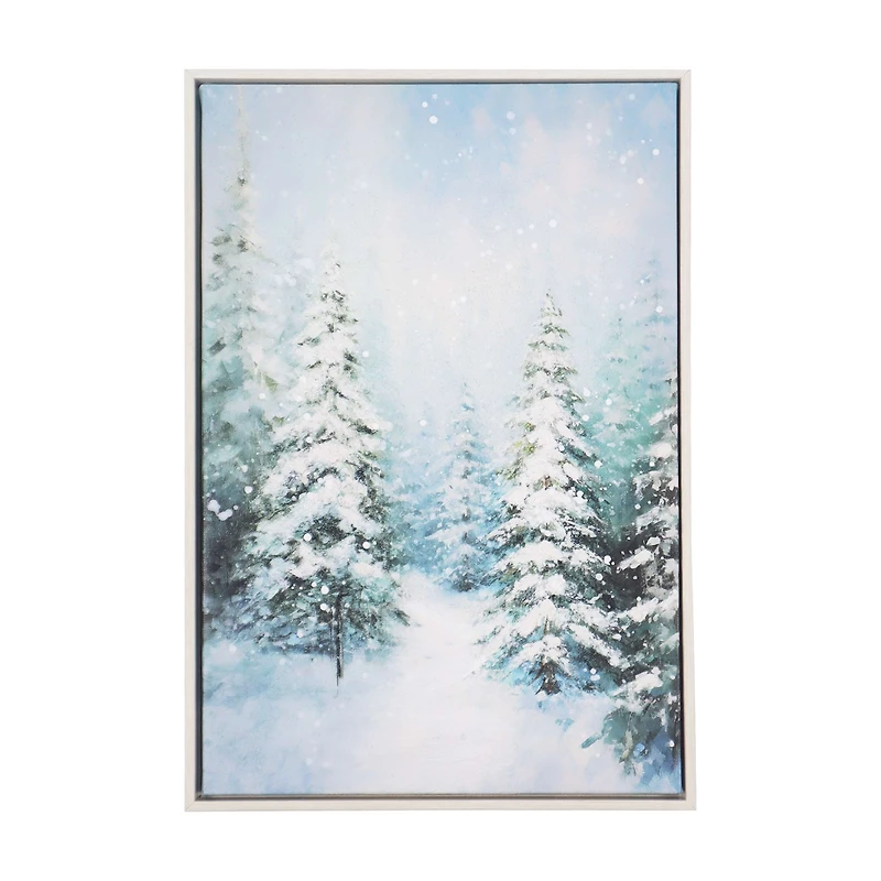 Décoration murale des arbres de peinture de vacances, hauteur de 18 pouces, multi couleur