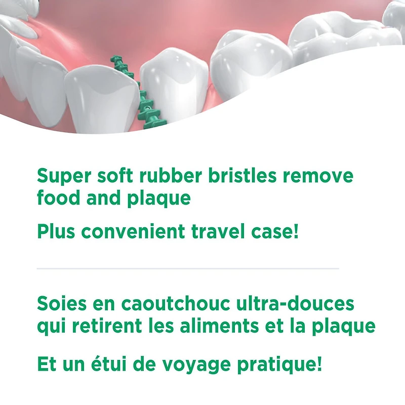 Tiges interdentaires avancées ultra-souples Equate 80 tiges et un étui de voyage