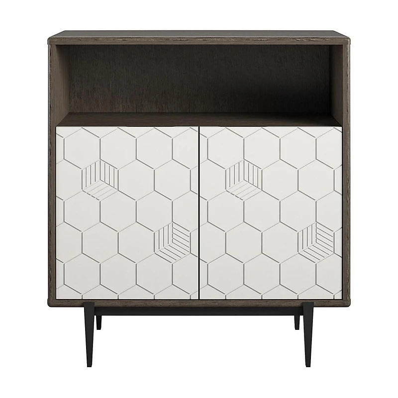 CosmoLiving par Cosmopolitan Olivia Armoire de rangement, chêne gris