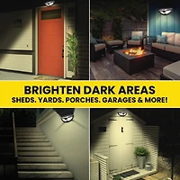 Bell + Howell Bionic Wall Light Max 2 Pack Solar Powered Motion Activated Outdoor Security Lights