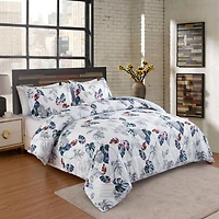 Marina Decoration Home Decor Parure de lit ultra douce et luxueuse en duvet d'oie, motif feuilles vertes modernes
