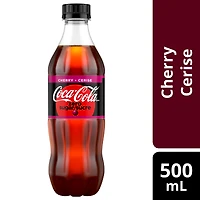 Coca-Cola Cherry Zero Sugar Bottle, 500 mL, 500 mL