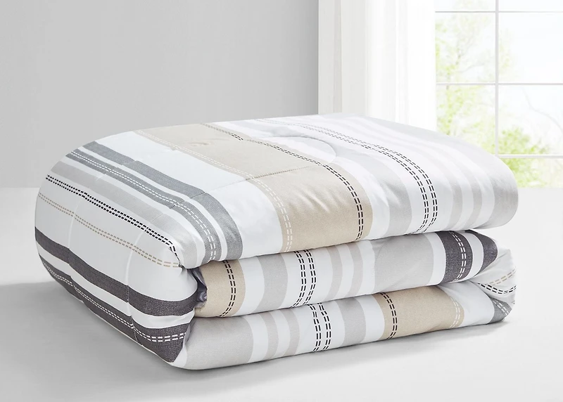 Mainstays Sahara Stripe Reversible Comforter, 1 piece