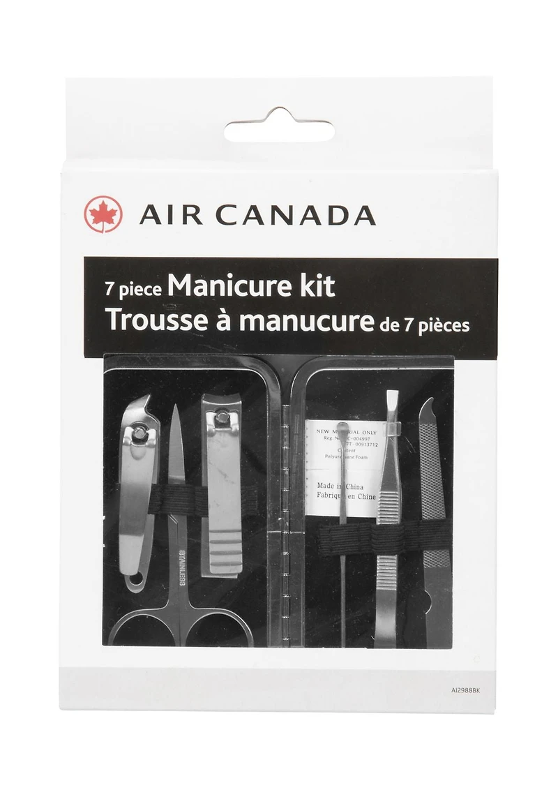 Trousse à manucure Air Canada de 7 pièces