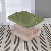 Sterilite Boîte de Rangement 66 L EZ Carry Claire/ Sauge Legume