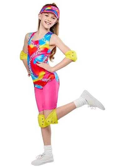 Barbie Movie Neon Rollerblading Barbie Costume for Kids by Rubies, Girls