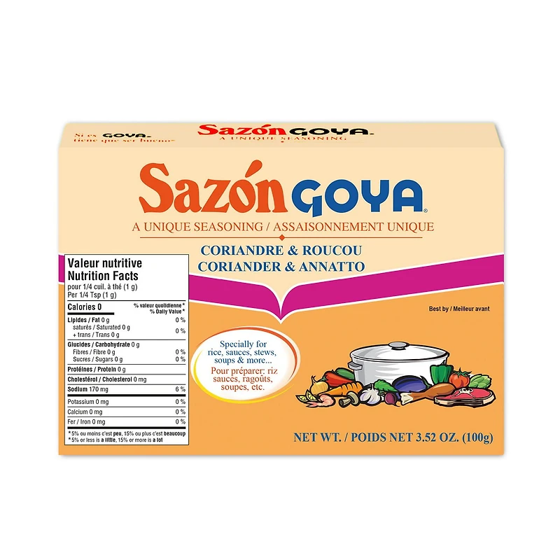 Goya Sazon Coriandre Et Roucou