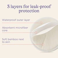 Coussinets d'allaitement lavables Lansinoh, fabriqués en viscose de bambou biologique, coussinets d'allaitement réutilisables avec sac de lavage, essentiels pour l'allaitement, 10 pièces.