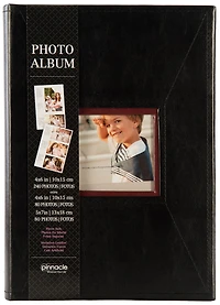 Pinnacle Frames 3-up Stitched Black Photo Album