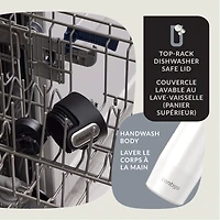 Tasse de voyage en acier inoxydable à isolation sous vide Contigo AUTOSCELLABLE West Loop avec couvercle facile à nettoyer, 473 ml (16 oz) Sel perle givrée