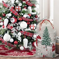 Holiday Time Sacs cadeaux de sac de Père Noël de 1 pièce avec cordon 18 "par 29" pour le stockage de gros emballages de Noël HOLIDAY TIME PL SANTA SACK HOUSE