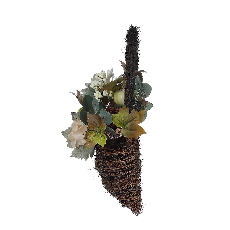 Couronne de panier Floral avec couronne de panier de citrouille