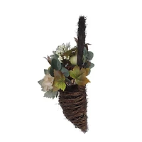 Couronne de panier Floral avec couronne de panier de citrouille