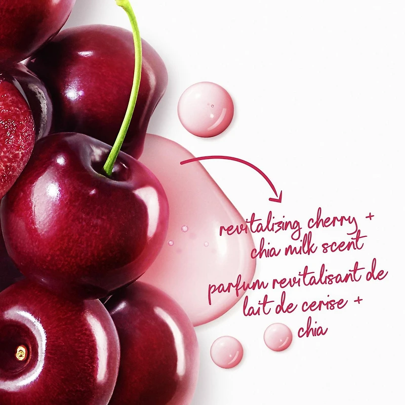 Dove Body Wash For 24hr Lotion-Soft Skin Revitalize Cherry and Chia Milk Moisturizing Skin Cleanser with No Sulfates No Parabens 591 ml, 591 ml