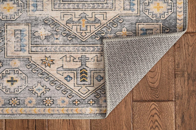 Parson 2' x 8' Washable Runner, Grey and Beige