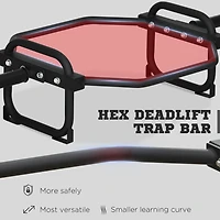 Soozier Trap Bar Solid Hexagon Weight Bar for 2'' Olympic Weight Barbell Bar