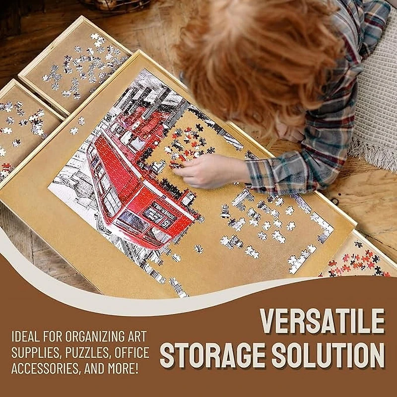 Tradeopia 1500 Pieces Rotating Puzzle Board with 4 Drawers and Cover