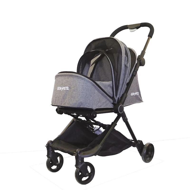 Poussette pour animal domestique (chien et chat) Genius City de Gen7Pets- Noir