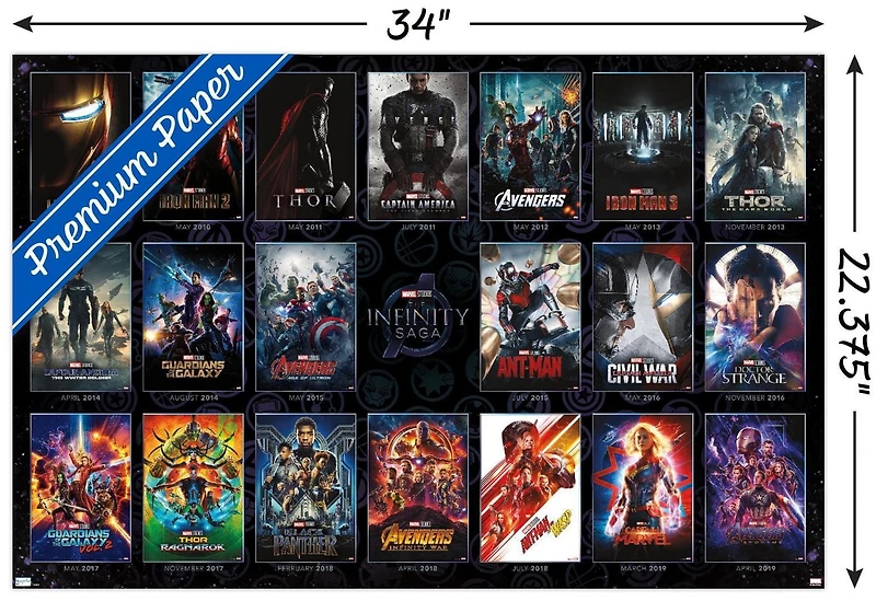 Marvel Avengers : La Saga Infinity - Grille d'une feuille