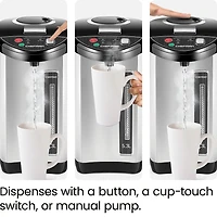 Chefman 5.3 Liter Electric Hot Water Pot with Safety Lock - Stainless Steel, New, 5.3 Liter Hot Water Dispenser